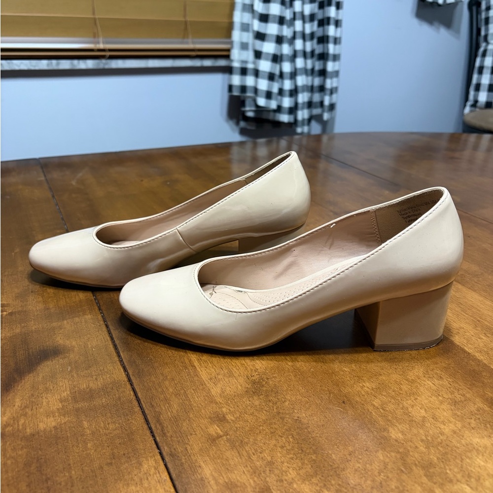 Dexflex Comfort Nude Block Heel Shoes